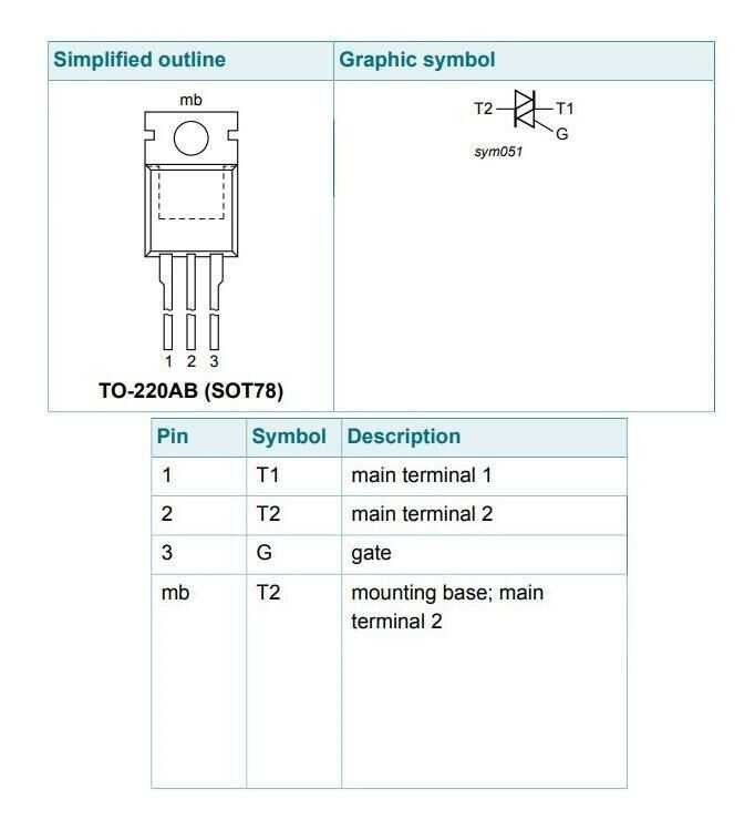 BT136-600D LUGUANG ELECTRONIC - Triac | 600V; 4A; TO220AB; Igt - Foto 6
