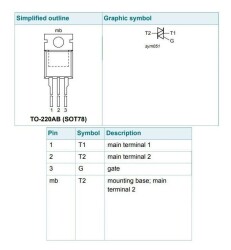 Bt136-600e Triac 4a 600v Ig=10ma B T 136-600 E To-220 X 5 U - Foto 9