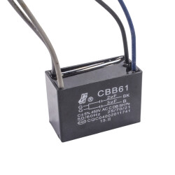 CBB61 2uF/3uF 450V Permanent Capacitor with Cable Box 