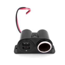 Çift USB Dişi Araç Çakmak Soketi 