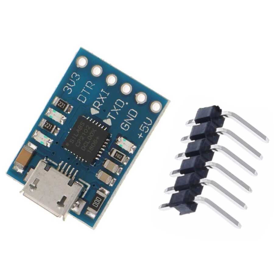  Cp2102 Micro Usb 2.0 Uart Ttl 6pin Seri Dönüştürücü Modülü