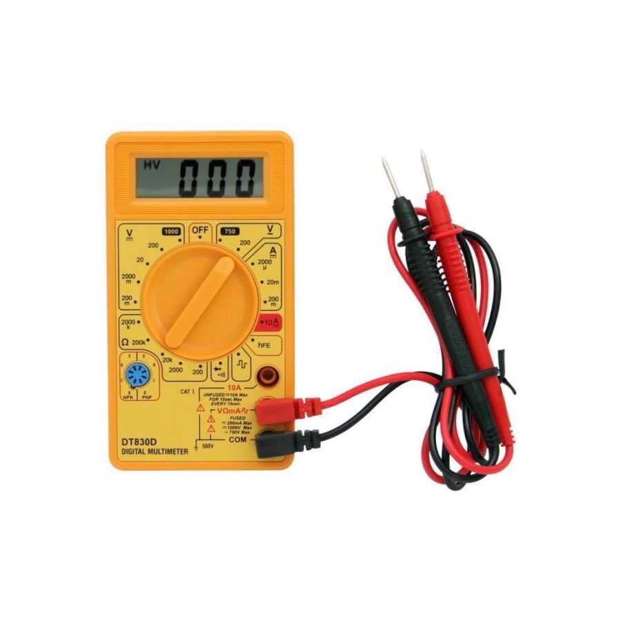  Dijital Avometre Multimetre Ölçü Aleti Dt-830d