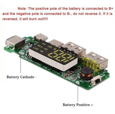 Dual USB 5V 2.4A Micro Type-C Powerbank Module with LEDs - 3