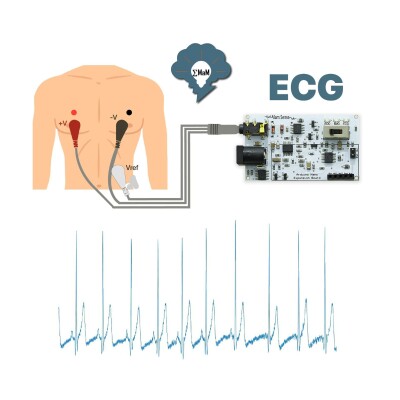 EMG EOG ECG Sensor Card (Muscular Eye and Heart Signals Detection) - 4