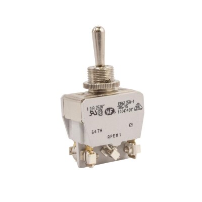 EN61058-1 ON-OFF-ON Spring Loaded 6-Pin Toggle Switch - 1