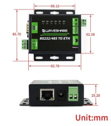 Endüstriyel RS232/RS485 - Ethernet Dönüştürücü - 3