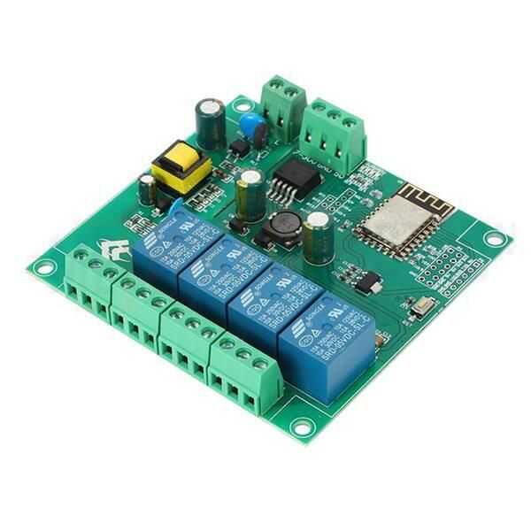  Esp8266 Esp-12f Ac 90-250v / Dc 7-30v 4 Kanal Wifi Röle Modülü