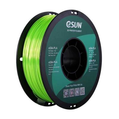 Esun eSilk 1.75mm Bright Surface Lime Green Filament - Lime - 1