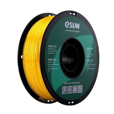 Esun eSilk 1.75mm Bright Surface Yellow Filament - Yellow - 1