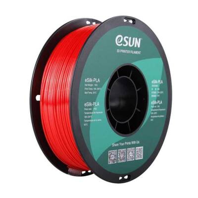 Esun eSilk 1.75mm Glossy Surface Red Filament - Red - 1
