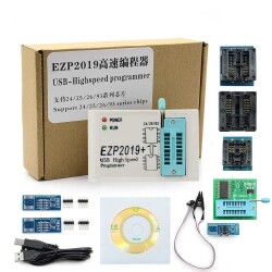 EZP2019+ EEPROM Bios USB SPI Programlayıcı +3 Çevirici Adaptör ve Test Klipsi 