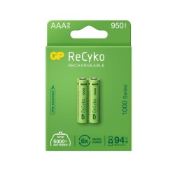 GP ReCyko+ 2'li 950mAh AAA Şarj Edilebilir Pil 