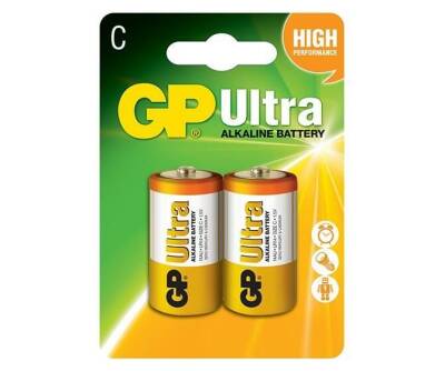 GP Ultra 2 Pack LR14 C Size Alkaline Batteries - GP14AU - 1