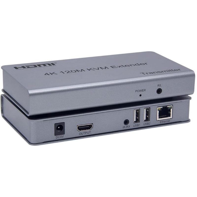  Hdmı 4k 120m Kvm Extender - Hdmı+usb+ır To Cat5e/6