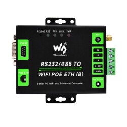 Industrial RS232/RS485 to WiFi and Ethernet Converter Module - PoE Ethernet Port 