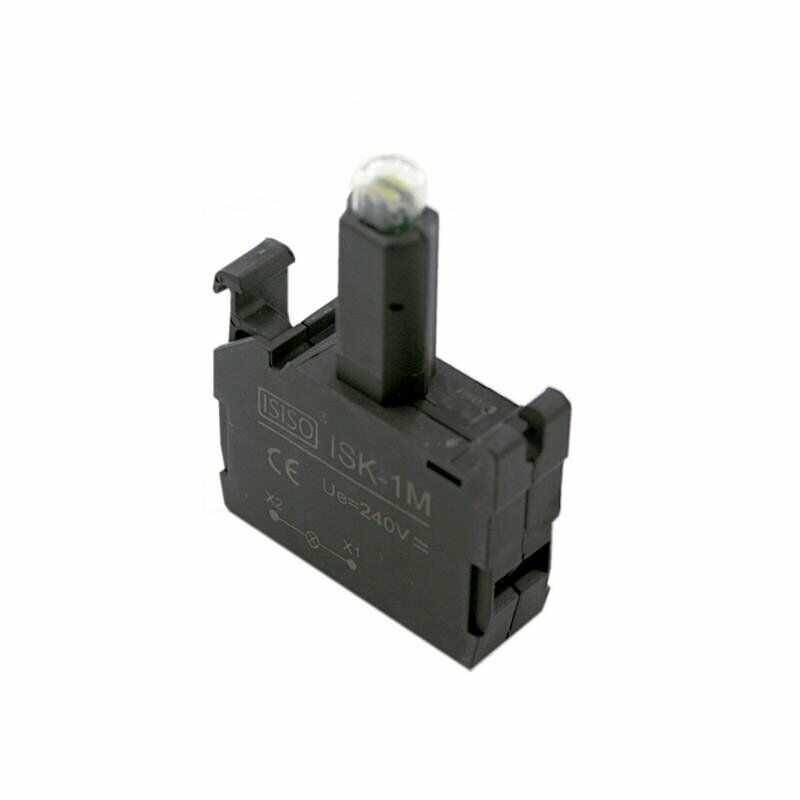  Isk-1m 220v Buton Işık Kontağı - Beyaz