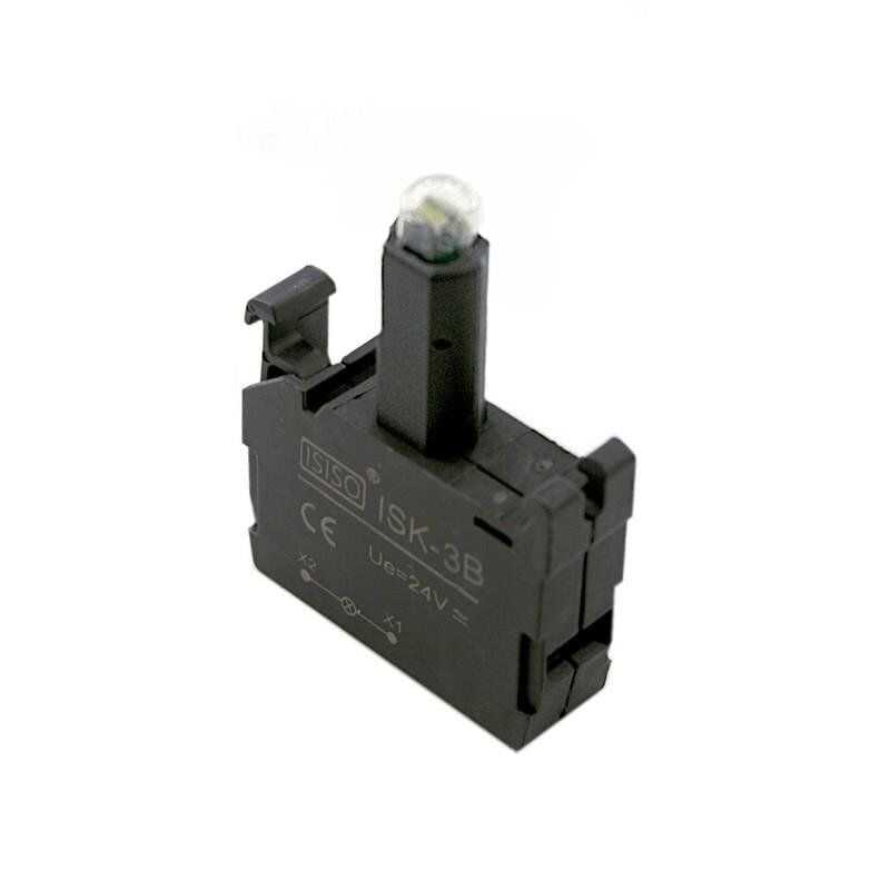  Isk-3b 24v Buton Işık Kontağı - Yeşil