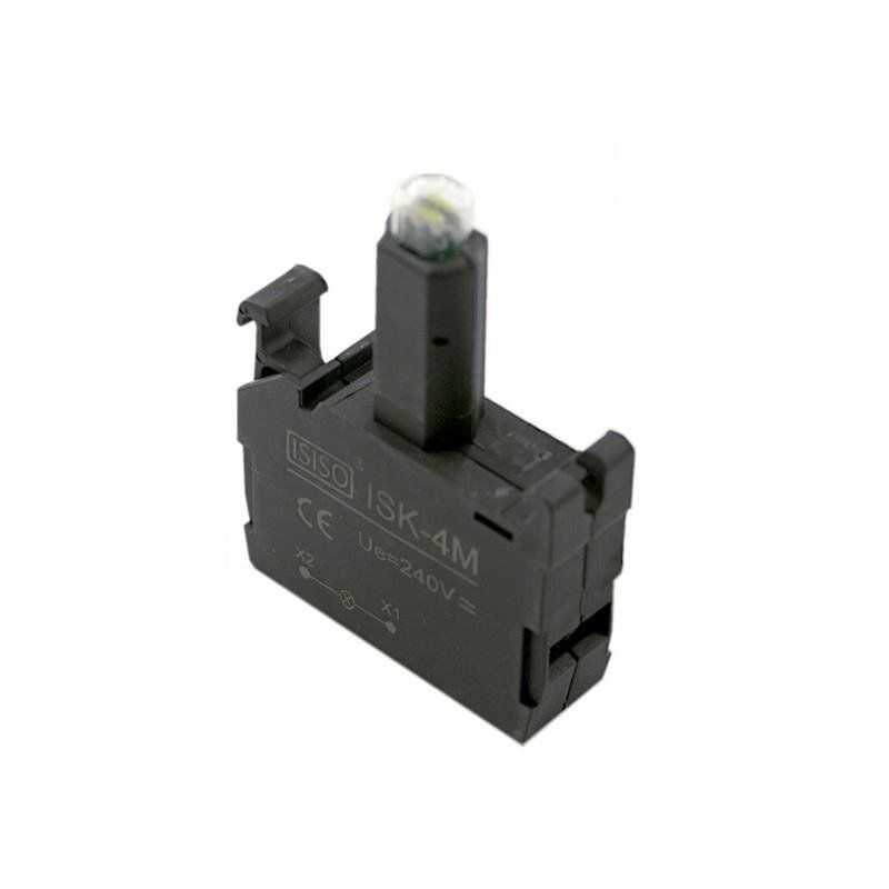  Isk-4m 220v Buton Işık Kontağı - Kırmızı