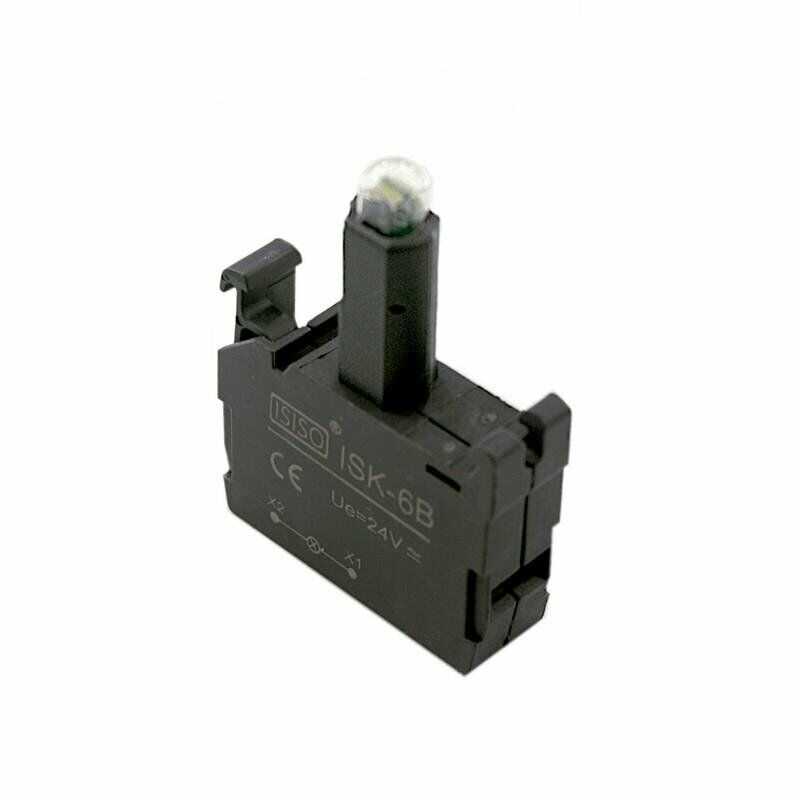  Isk-6b 24v Buton Işık Kontağı - Mavi