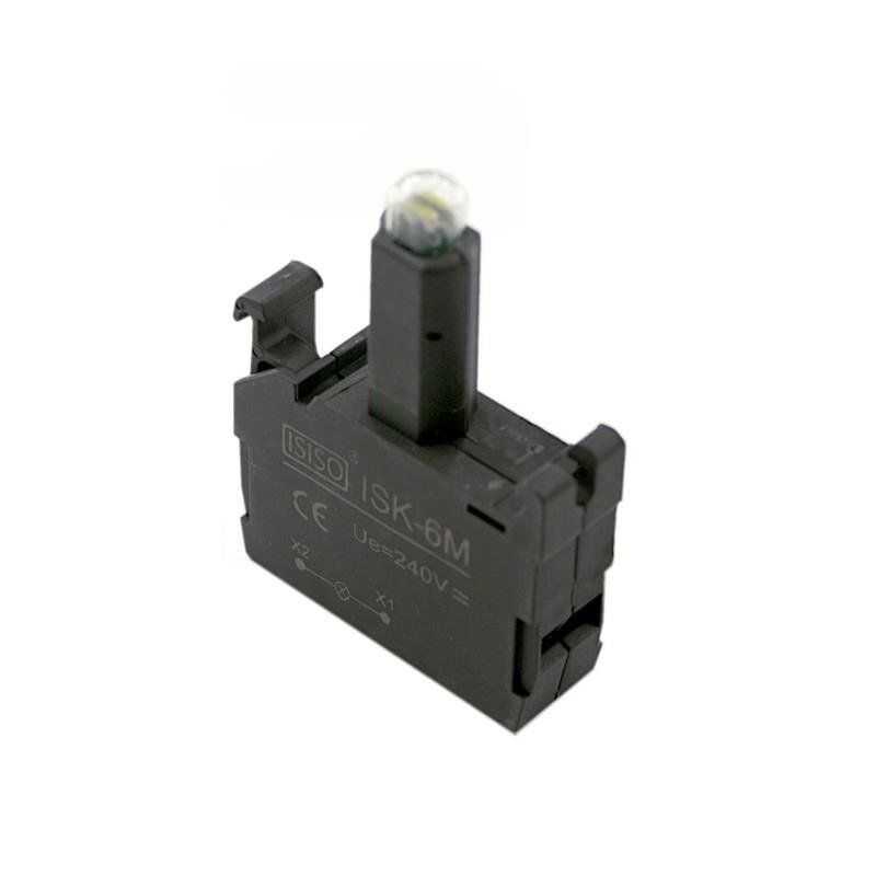  Isk-6m 220v Buton Işık Kontağı - Mavi