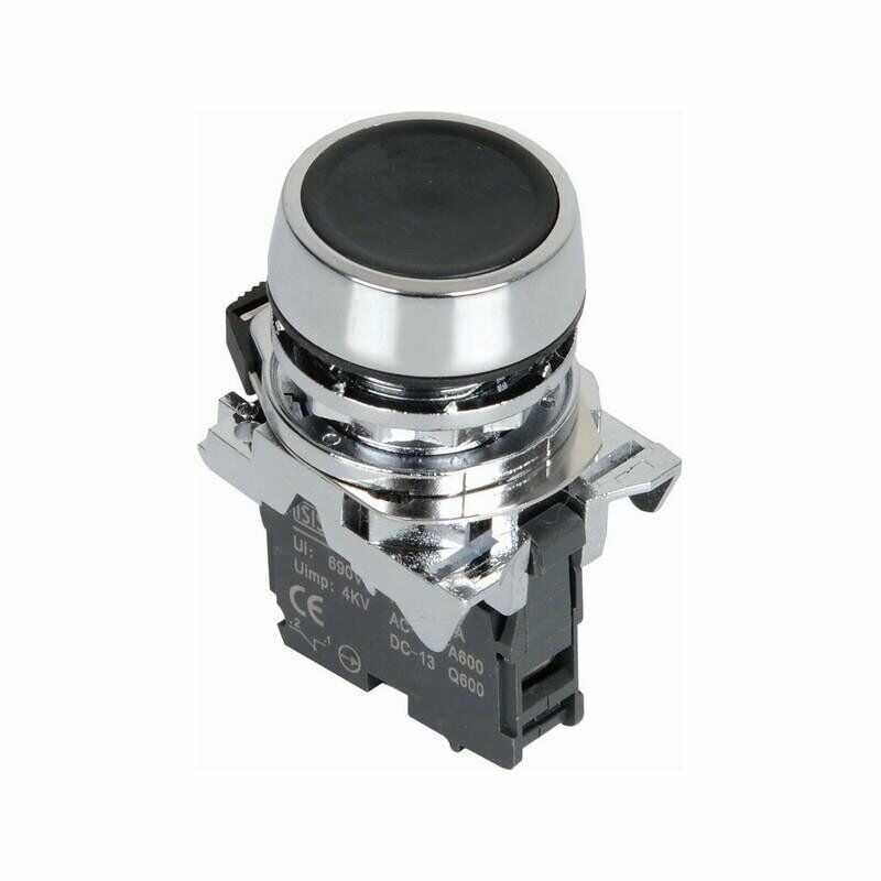  Ism-ba21 Metal Yaylı Push Buton - Siyah