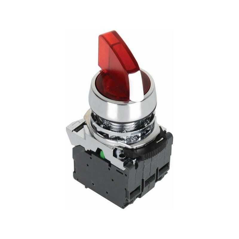  Ism-bk124b5 24v Metal Işıklı Mandal Buton - Kırmızı