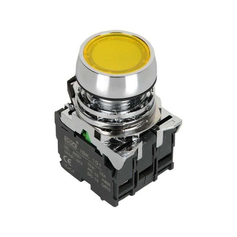  Ism-bw35m5 220v Yaylı Buton - Sarı