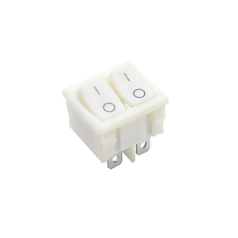  Kcd2-502 İkili On-off Switch 6 Pin - Beyaz