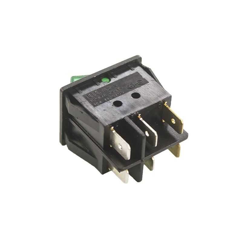 KCD4 Dual Illuminated ON-OFF Switch Green 6 Pin Motorobit - Motorobit.com