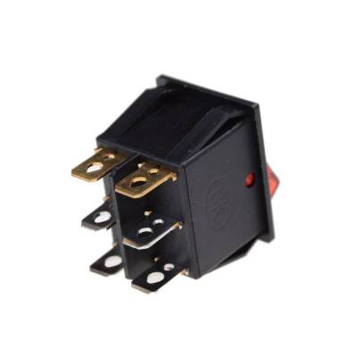 KCD4 İkili Işıklı ON-OFF Switch Kırmızı Yeşil 6 Pin - 3