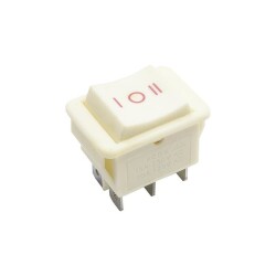 KCD4 ON-OFF-ON Three Position Non-Illuminated Switch White 
