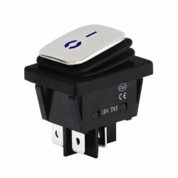 KCD4 Waterproof Blue LED Illuminated ON-OFF Switch 4 Pin Motorobit ...
