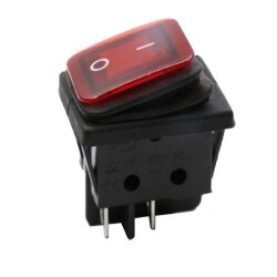 KCD4 Waterproof 30A Red LED Illuminated ON-OFF Switch 4 Pin 