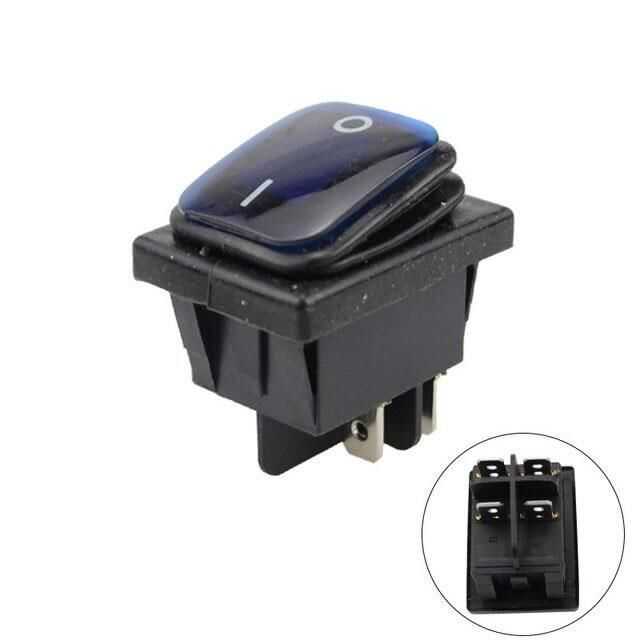 KCD4 Waterproof Blue LED Illuminated ON-OFF Switch 4 Pin Motorobit ...