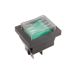 KCD4 Waterproof Illuminated On/Off Switch - Green - 1