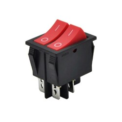 KCD6 Dual Unilluminated Red ON-OFF Switch 