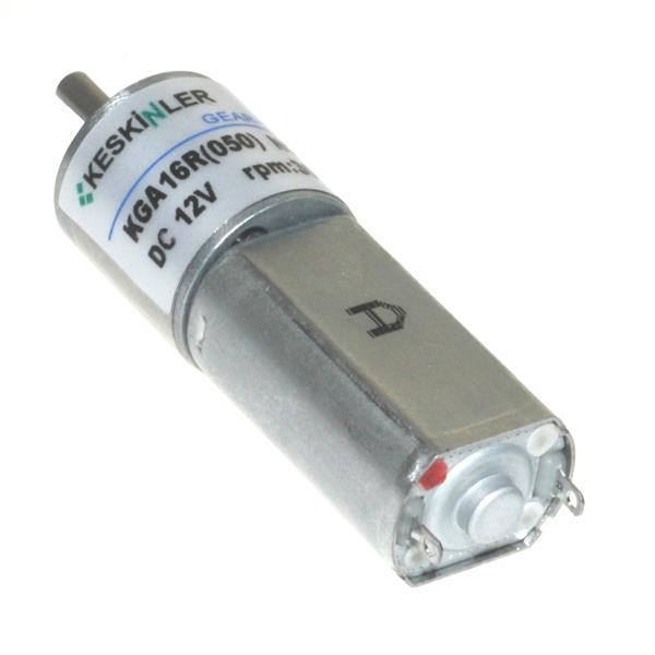  Kga16 12v 30rpm 16mm 1:423 Redüktörlü Dc Motor