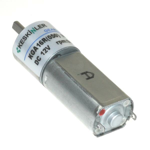 Kga16 12v 90rpm 16mm 1:144 Redüktörlü Dc Motor