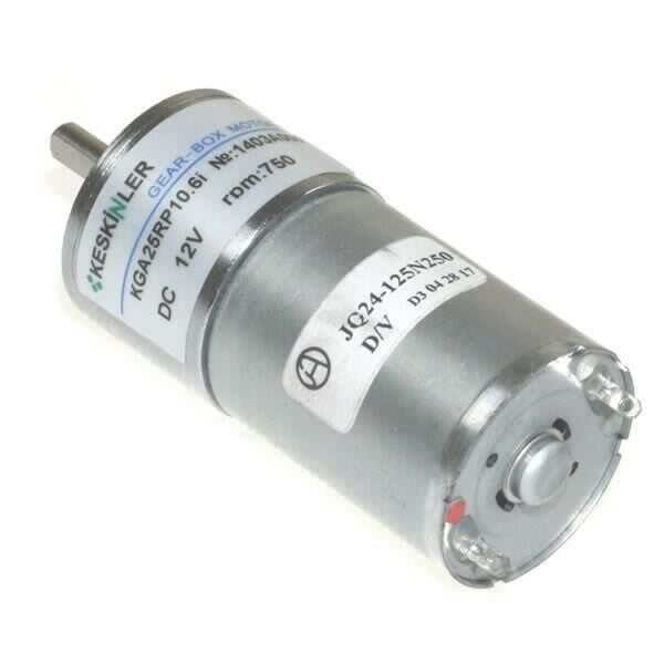  Kga25 12v 750rpm 25mm Redüktörlü Dc Motor