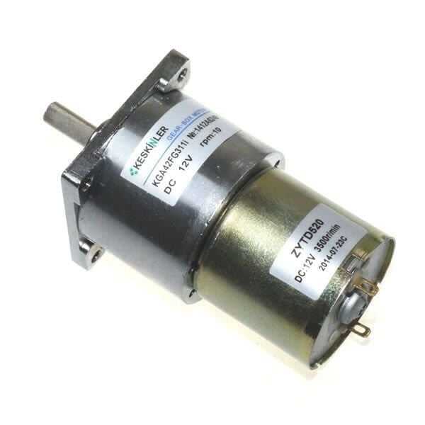  Kga42 12v 10rpm 42mm Redüktörlü Flanşlı Kısa Dc Motor