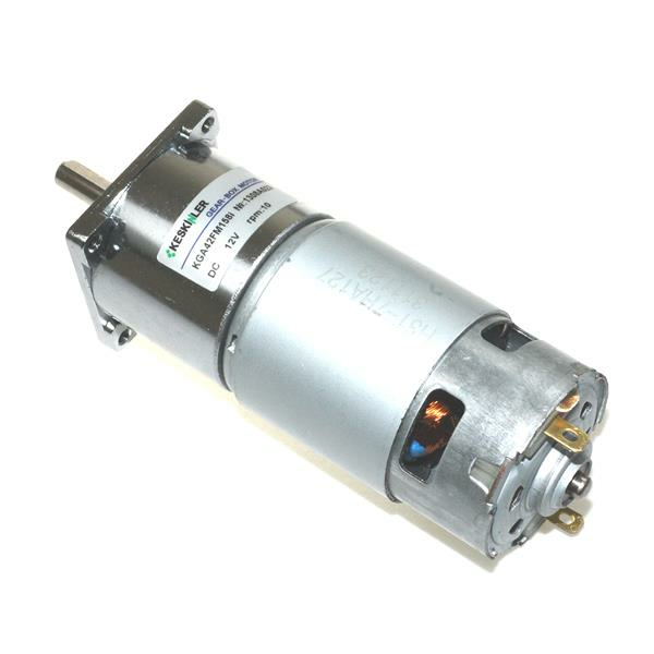  Kga42 12v 10rpm 42mm Redüktörlü Flanşlı Uzun Dc Motor