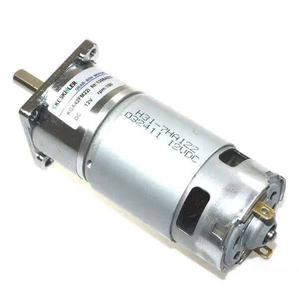  Kga42 12v 150rpm 42mm Redüktörlü Flanşlı Uzun Dc Motor