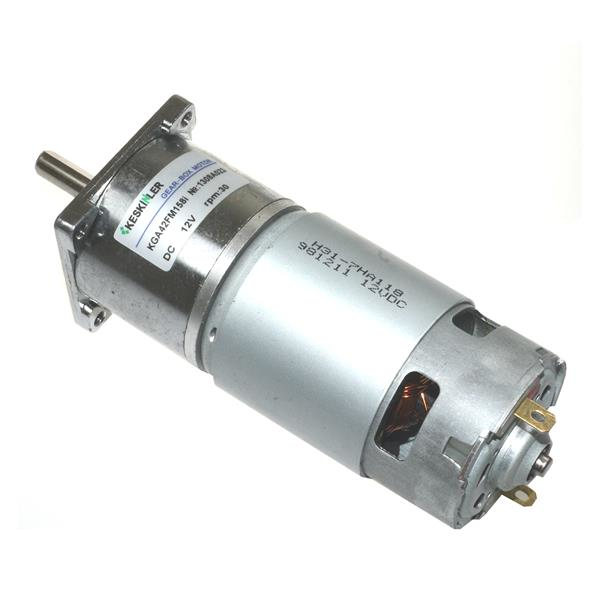  Kga42 12v 30rpm 42mm Redüktörlü Flanşlı Uzun Dc Motor