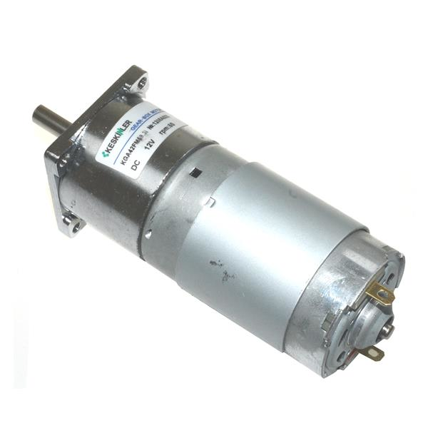  Kga42 12v 60rpm 42mm Redüktörlü Flanşlı Uzun Dc Motor