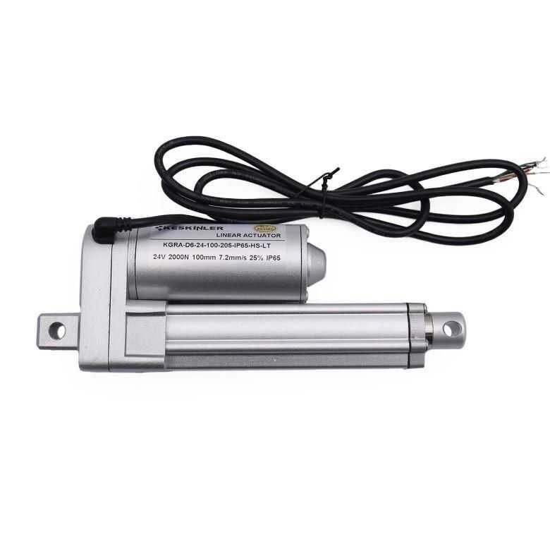  Kgra 24v 100mm 2000n Ip65 Hall Sensörlü Lineer Motor