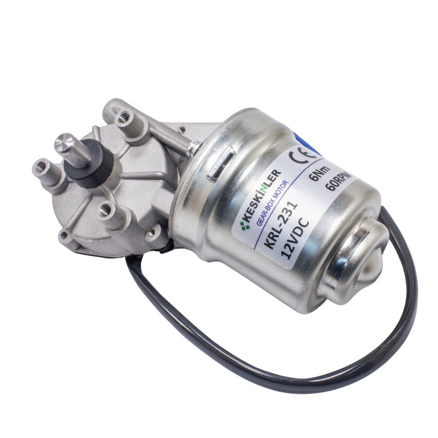  Krl-231 12v Dc 6nm 60 Rpm Cam Silecek Motoru