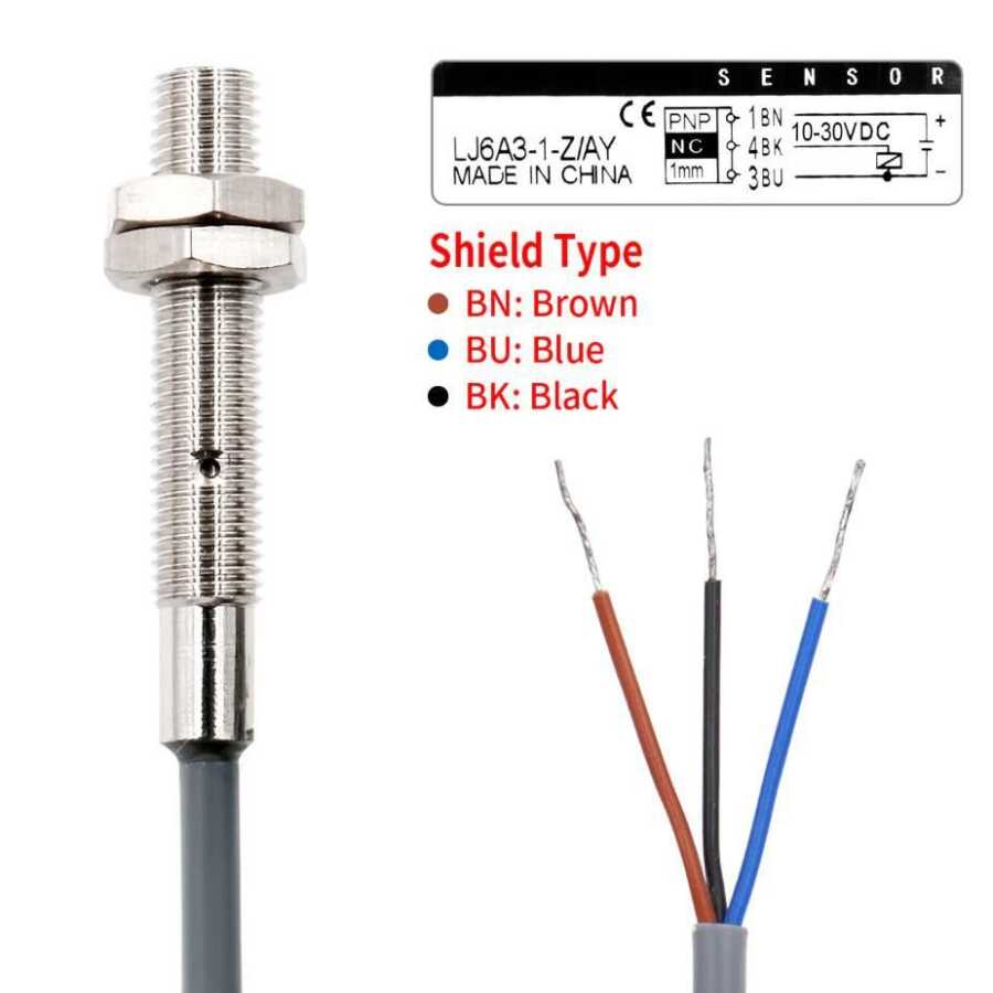 LJ6A3-1-Z/AY 6-36V 1mm PNP NC Endüktif Mesafe Sensörü LJ6 Serisi ...