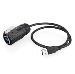 LP24-USB3-MP-MP-0D5M-001 Su Geçirmez Data Konnektörü - Erkek - 2