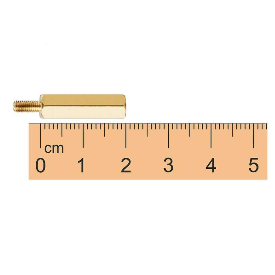  M3 20mm Metal Dişi-erkek Aralayıcı (standoff) - Metal Distans