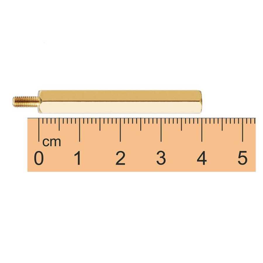  M3 40mm Metal Dişi-erkek Aralayıcı (standoff) - Metal Distans